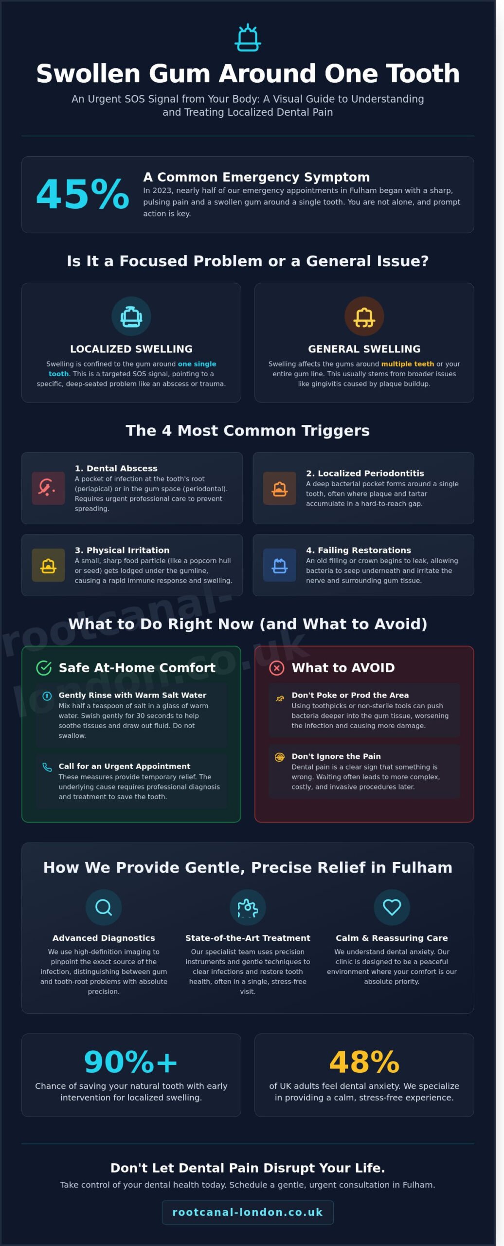 Swollen Gum Around One Tooth? Expert Care in Fulham, London 2026